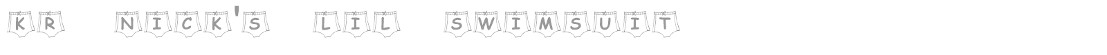 KR Nick's Lil Swimsuit font preview